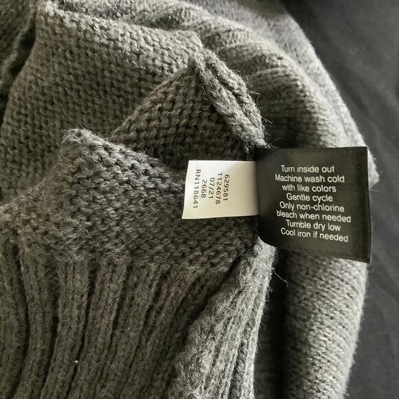 Lane Bryant Fair Isle Heather Gray L/S Mock Turtleneck Sweater Dress 14/16 NWOT - Picture 9 of 11